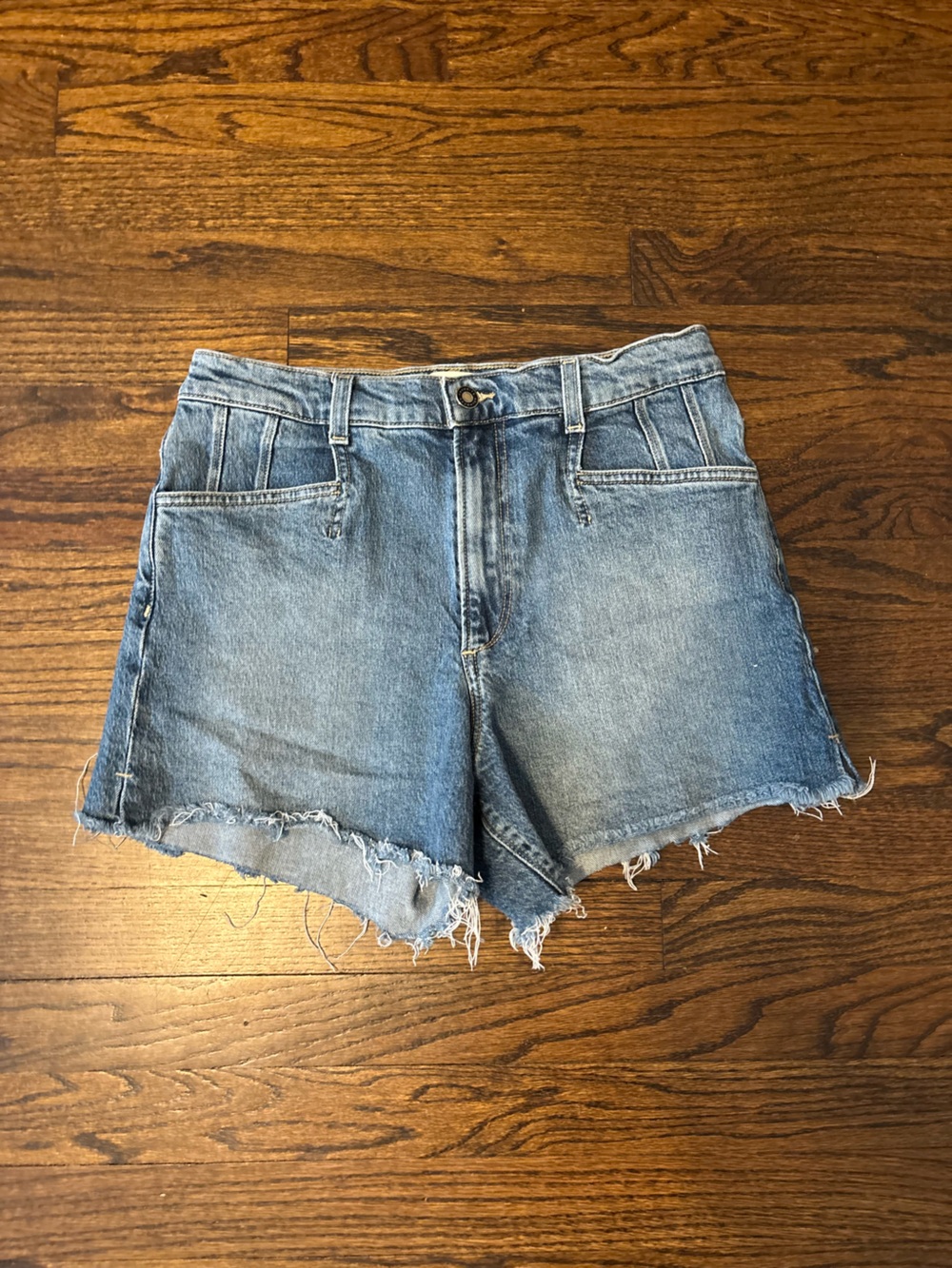 Favorite Daughter The Jordie High Rise Raw Hem Denim Cutoff Short Size 28